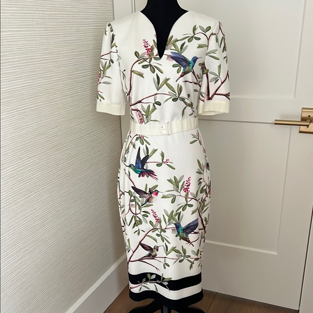 Ted Baker Elegant White Floral Dress